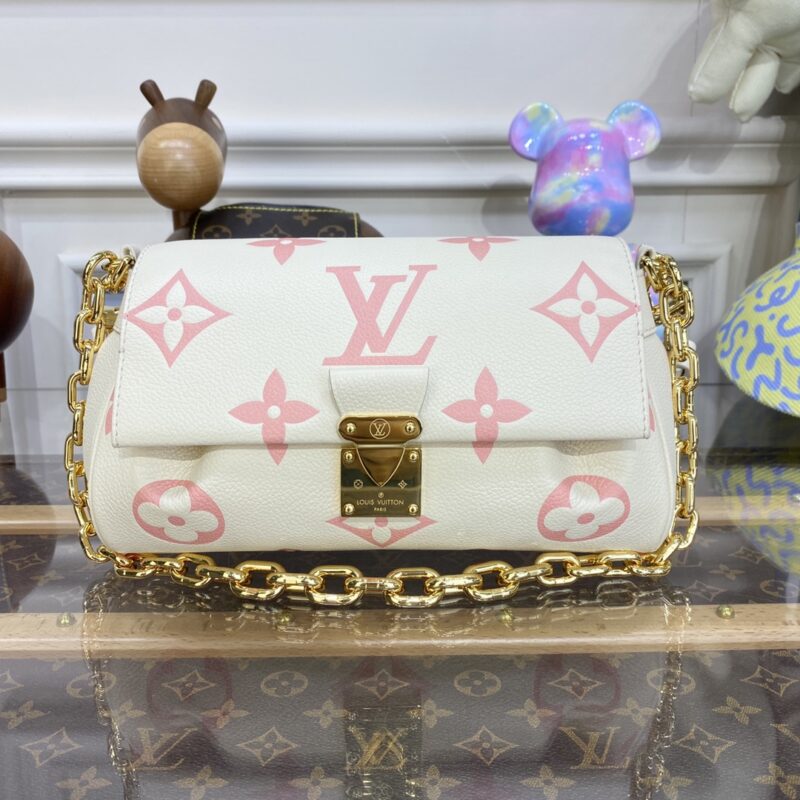 Replica Louis Vuitton Favorite Pink White 1 Replica Louis Vuitton Favorite Pink White - authentic-look luxury purse replica