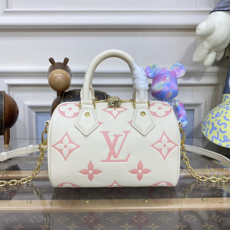 Replica Louis Vuitton Speedy Bandouliere 20 White Pink 1 Replica Louis Vuitton Speedy Bandouliere 20 White Pink - best quality luxury bag dupe