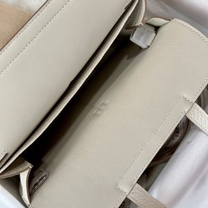 Replica Hermes Halzan White - near-authentic luxury replica handbag