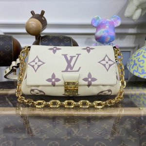 Replica Louis Vuitton Favorite Purple White 1 Replica Louis Vuitton Favorite Purple White - realistic designer-inspired fake bag