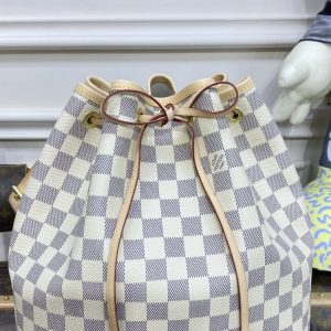 Replica Louis Vuitton Noe Bucket White Grid MM 2 Replica Louis Vuitton Noe Bucket White Grid MM - premium-grade designer purse dupe