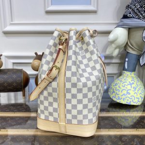 Replica Louis Vuitton Noe Bucket White Grid MM 6 Replica Louis Vuitton Noe Bucket White Grid MM - high-quality designer bag clone