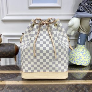 Replica Louis Vuitton Noe Bucket White Grid MM 1 Replica Louis Vuitton Noe Bucket White Grid MM - high-quality designer bag clone