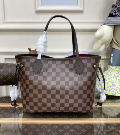 Replica Louis Vuitton Neverfull MM Grid Red Inside - premium-grade designer purse dupe