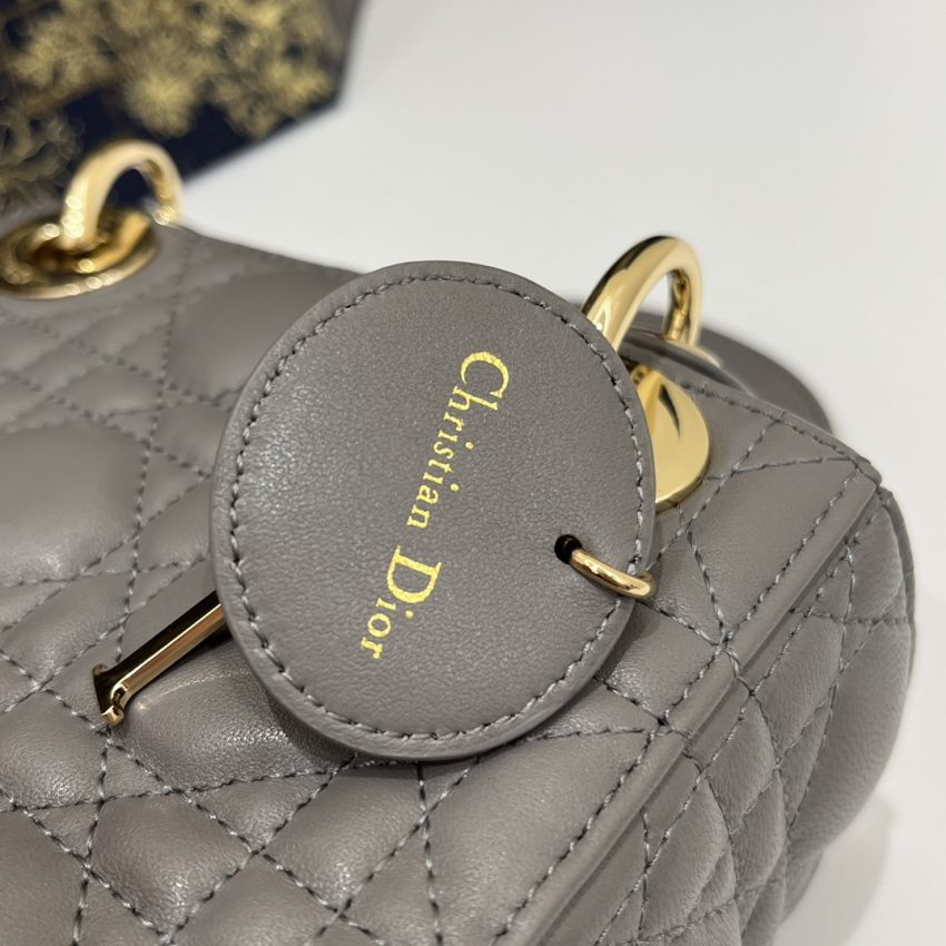 Replica Lady Dior Mini Stone Grey 7 Replica Lady Dior Mini Stone Grey - premium-grade designer purse dupe