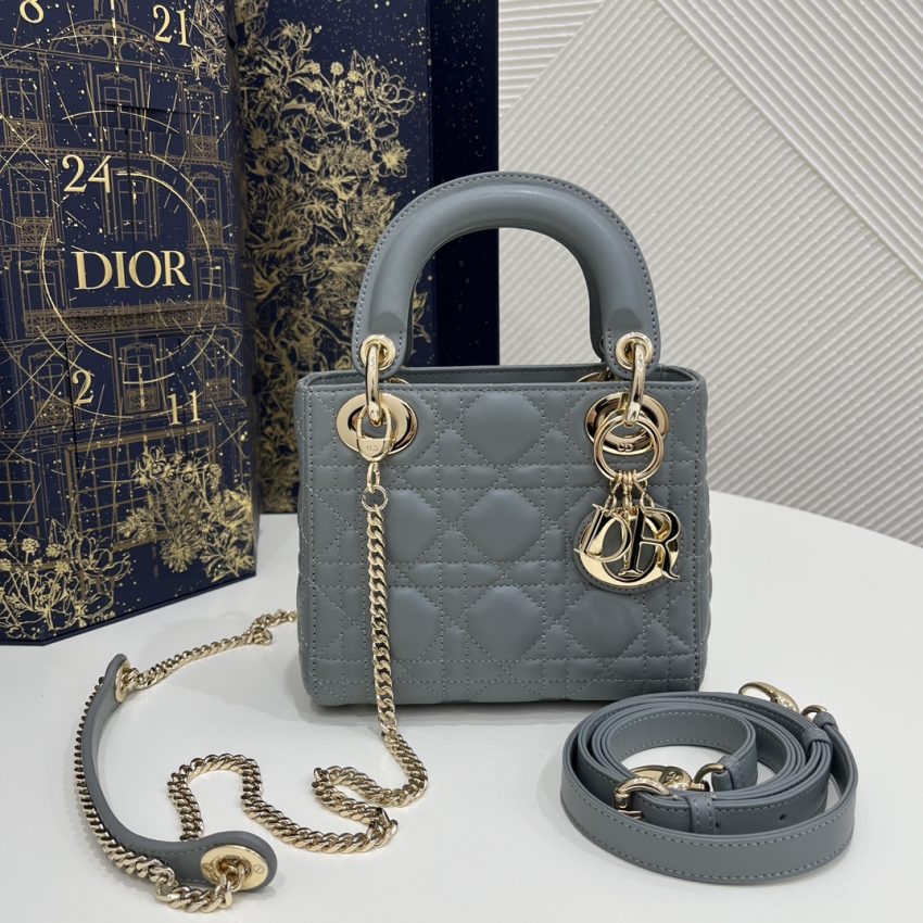 Replica Lady Dior Mini Cloud Grey 1 Replica Lady Dior Mini Cloud Grey - premium 1:1 fake handbag model