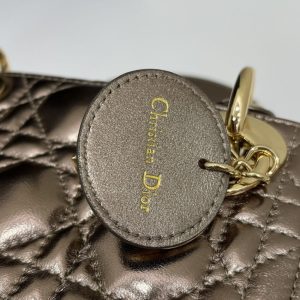 Replica Lady Dior Mini Golden-Tone Metallic 5 Replica Lady Dior Mini Golden-Tone Metallic - best quality luxury bag dupe