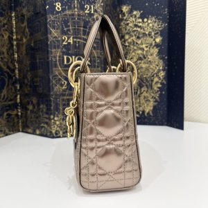 Replica Lady Dior Mini Golden-Tone Metallic 2 Replica Lady Dior Mini Golden-Tone Metallic - high-end fake designer purse