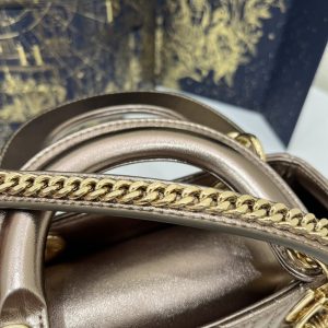 Replica Lady Dior Mini Golden-Tone Metallic 6 Replica Lady Dior Mini Golden-Tone Metallic - best quality luxury bag dupe