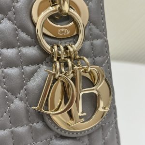 Replica Lady Dior Mini Grey Sillver 3 Replica Lady Dior Mini Grey Sillver - realistic designer-inspired fake bag