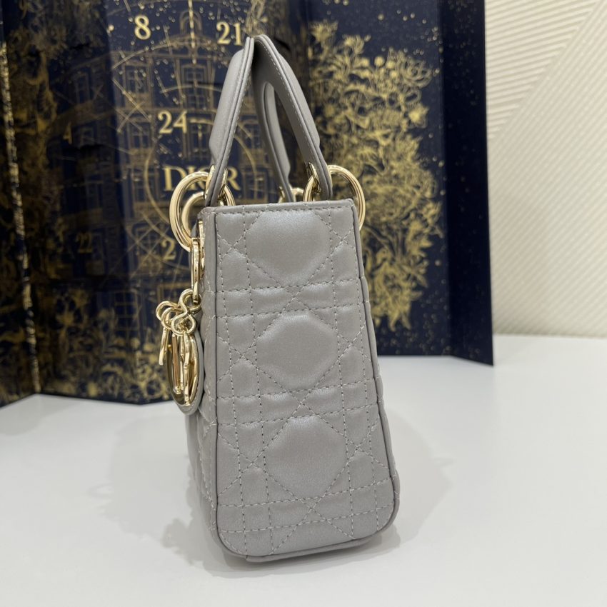 Replica Lady Dior Mini Grey Sillver 4 Replica Lady Dior Mini Grey Sillver - best quality luxury bag dupe