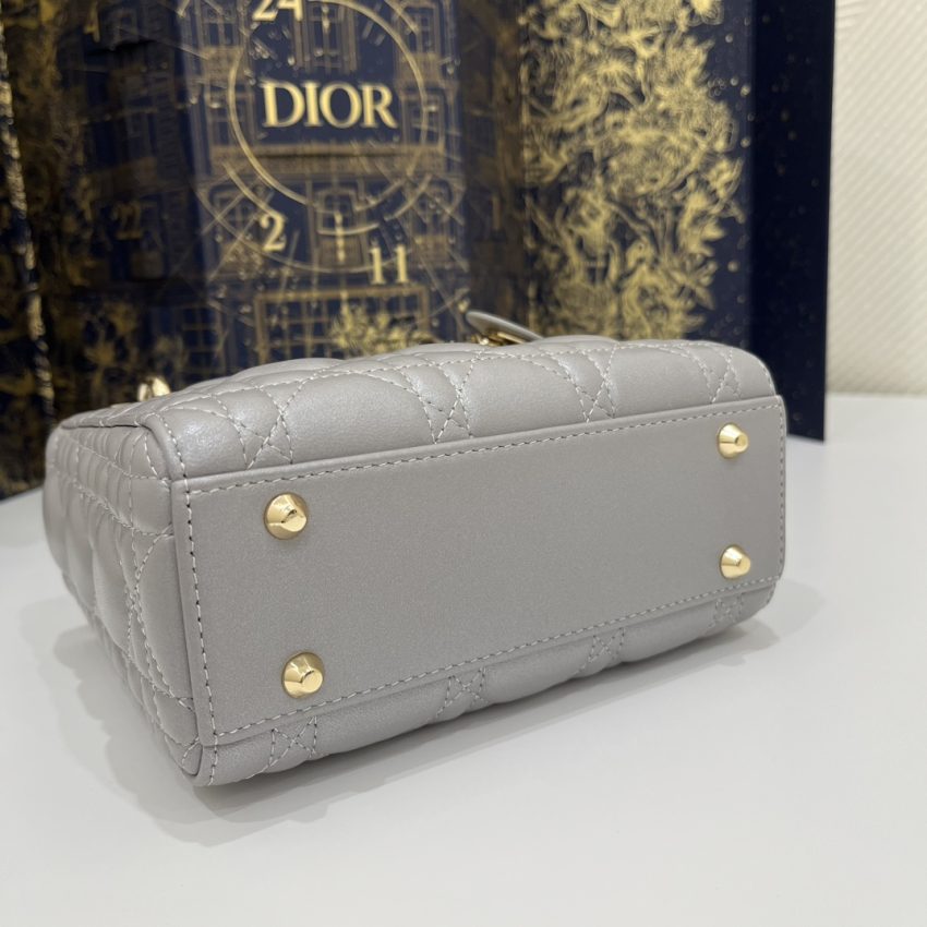 Replica Lady Dior Mini Grey Sillver 5 Replica Lady Dior Mini Grey Sillver - high-end fake designer purse