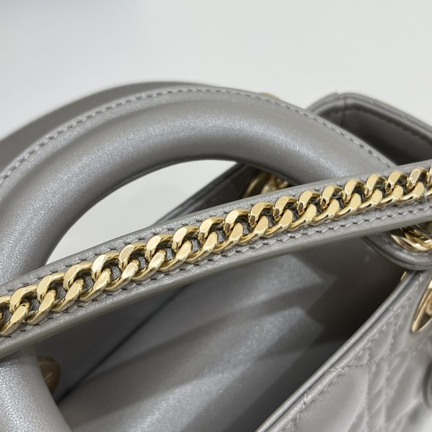 Replica Lady Dior Mini Grey Sillver 6 Replica Lady Dior Mini Grey Sillver - premium 1:1 fake handbag model