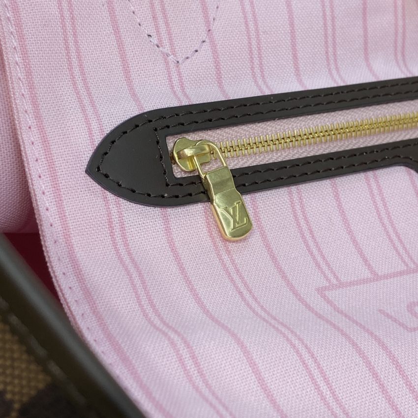 Replica Louis Vuitton Neverfull MM Grid Pink Inside 6 Replica Louis Vuitton Neverfull MM Grid Pink Inside - ultra-realistic fake designer tote