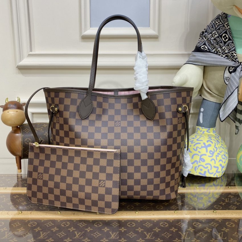 Replica Louis Vuitton Neverfull MM Grid Pink Inside 3 Replica Louis Vuitton Neverfull MM Grid Pink Inside - top-rated replica designer bag