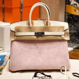 Replica Hermes Birkin Pink Suede 1 Replica Hermes Birkin Pink Suede - near-authentic luxury replica handbag