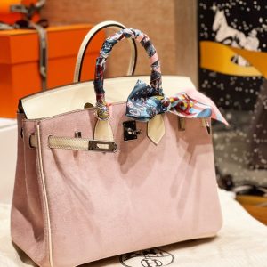 Replica Hermes Birkin Pink Suede 9 Replica Hermes Birkin Pink Suede - 1:1 designer replica handbag