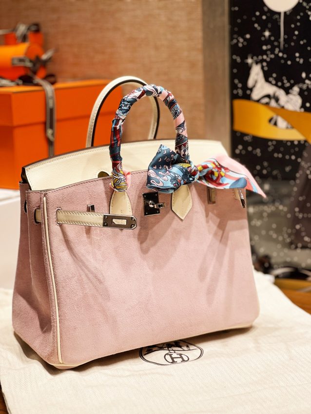 Replica Hermes Birkin Pink Suede 9 Replica Hermes Birkin Pink Suede - 1:1 designer replica handbag