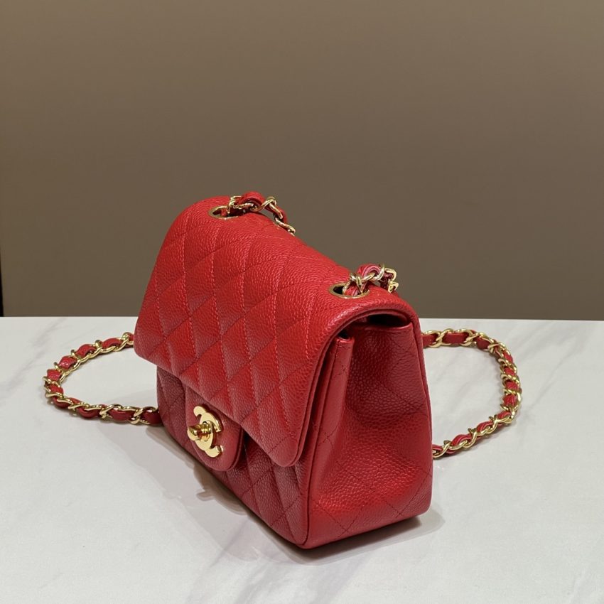 Replica CHANEL Classic Flap 17cm Bright Red 3 Replica CHANEL Classic Flap 17cm Bright Red - elite superclone designer purse