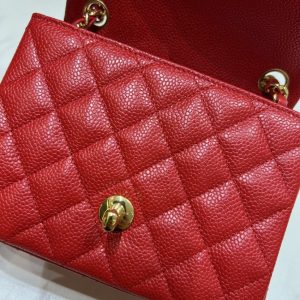 Replica CHANEL Classic Flap 17cm Bright Red 9 Replica CHANEL Classic Flap 17cm Bright Red - elite superclone designer purse