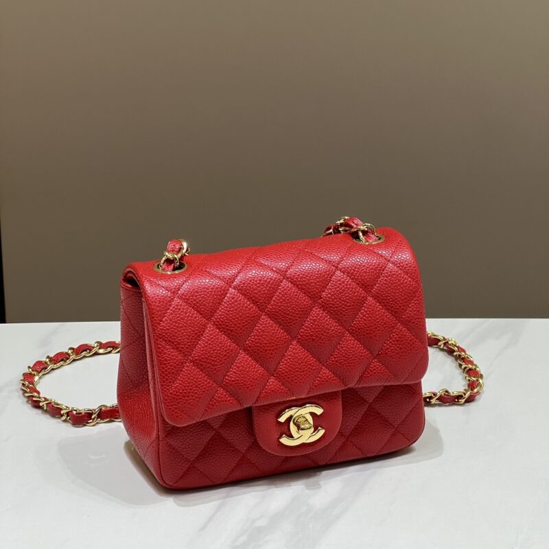 Replica CHANEL Classic Flap 17cm Bright Red 1 Replica CHANEL Classic Flap 17cm Bright Red - premium 1:1 fake handbag model