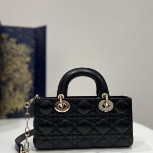 Replica Dior Lady D-Joy Bag Black 2 Replica Dior Lady D-Joy Bag Black - 1:1 designer replica handbag
