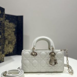 Replica Dior Lady D-Joy Bag White 1 Replica Dior Lady D-Joy Bag White - near-authentic luxury replica handbag