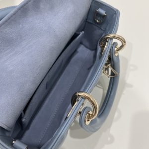 Replica Dior Lady D-Joy Bag Blue 7 Replica Dior Lady D-Joy Bag Blue - authentic-look luxury purse replica