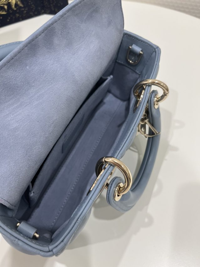 Replica Dior Lady D-Joy Bag Blue 7 Replica Dior Lady D-Joy Bag Blue - authentic-look luxury purse replica