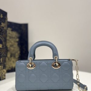 Replica Dior Lady D-Joy Bag Blue 4 Replica Dior Lady D-Joy Bag Blue - authentic-look luxury purse replica