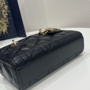 Replica Dior Lady D-Joy Mini Bag Black 9 Replica Dior Lady D-Joy Mini Bag Black - near-authentic luxury replica handbag