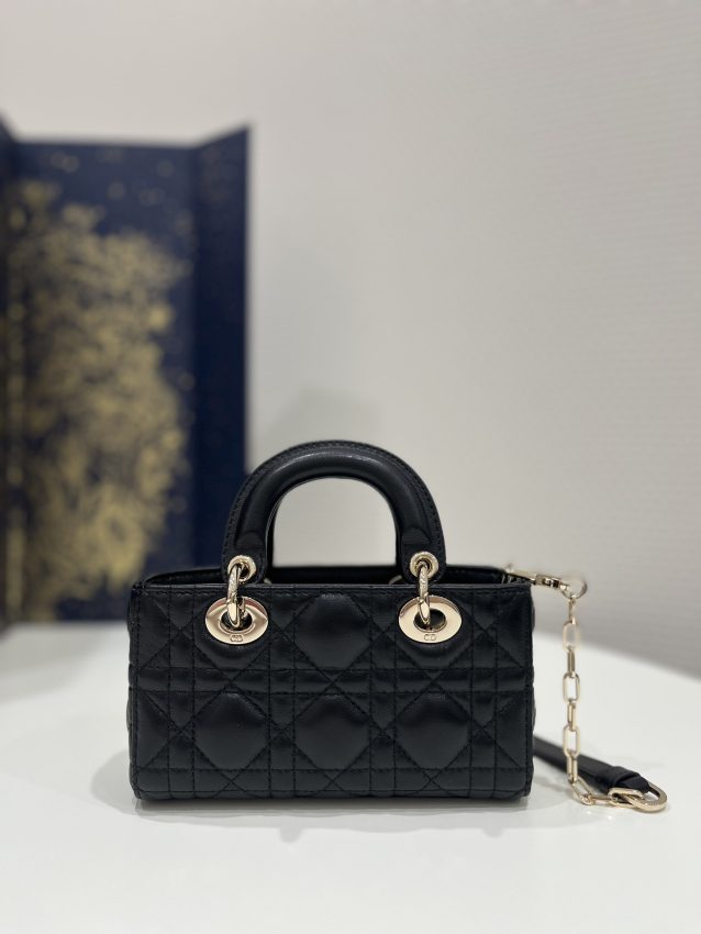 Replica Dior Lady D-Joy Mini Bag Black 2 Replica Dior Lady D-Joy Mini Bag Black - high-end fake designer purse
