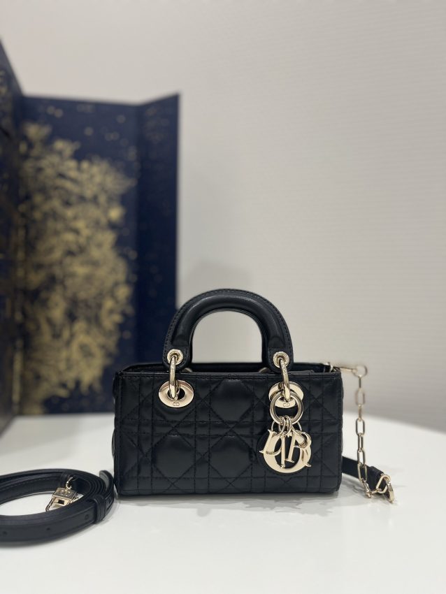 Replica Dior Lady D-Joy Mini Bag Black 1 Replica Dior Lady D-Joy Mini Bag Black - 1:1 designer replica handbag