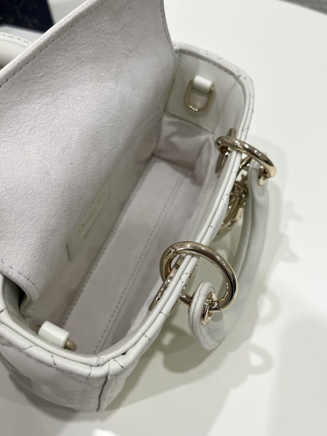 Replica Lady D-Joy Mini Bag White 2 Replica Lady D-Joy Mini Bag White - authentic-look luxury purse replica
