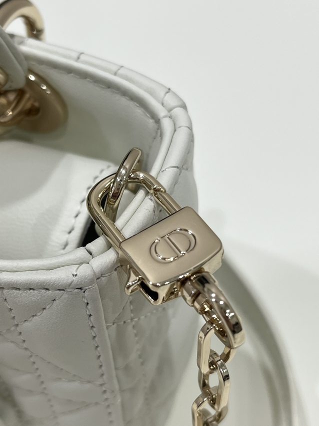 Replica Lady D-Joy Mini Bag White 4 Replica Lady D-Joy Mini Bag White - realistic designer-inspired fake bag
