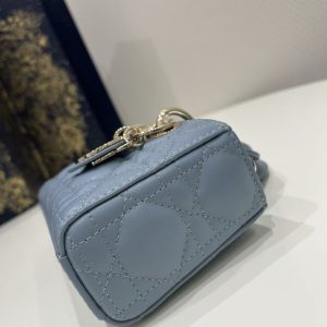 Replica Dior Lady D-Joy Mini Bag Blue 2 Replica Dior Lady D-Joy Mini Bag Blue - 1:1 designer replica handbag