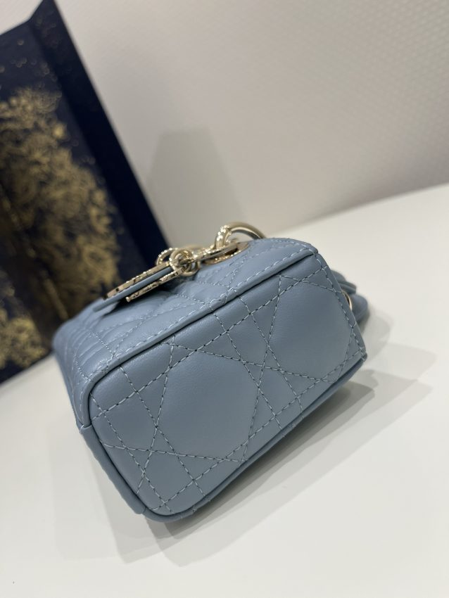 Replica Dior Lady D-Joy Mini Bag Blue 2 Replica Dior Lady D-Joy Mini Bag Blue - 1:1 designer replica handbag