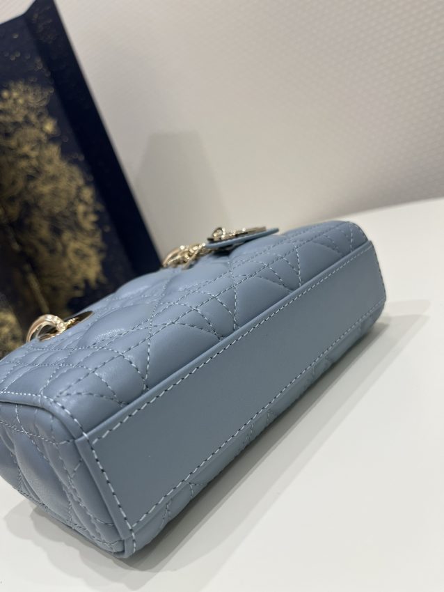 Replica Dior Lady D-Joy Mini Bag Blue 6 Replica Dior Lady D-Joy Mini Bag Blue - elite superclone designer purse