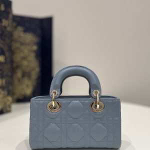 Replica Dior Lady D-Joy Mini Bag Blue 7 Replica Dior Lady D-Joy Mini Bag Blue - high-accuracy replica luxury purse