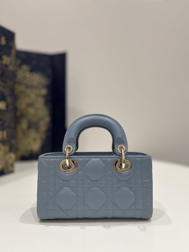Replica Dior Lady D-Joy Mini Bag Blue 7 Replica Dior Lady D-Joy Mini Bag Blue - high-accuracy replica luxury purse
