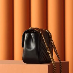 Replica Gucci GG Marmont Square Black 5 Replica Gucci GG Marmont Square Black - best quality luxury bag dupe