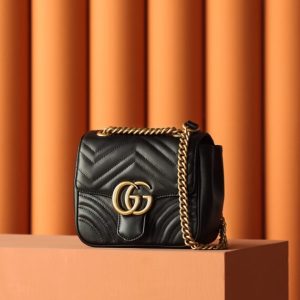 Replica Gucci GG Marmont Square Black 2 Replica Gucci GG Marmont Square Black - best-selling designer handbag dupe