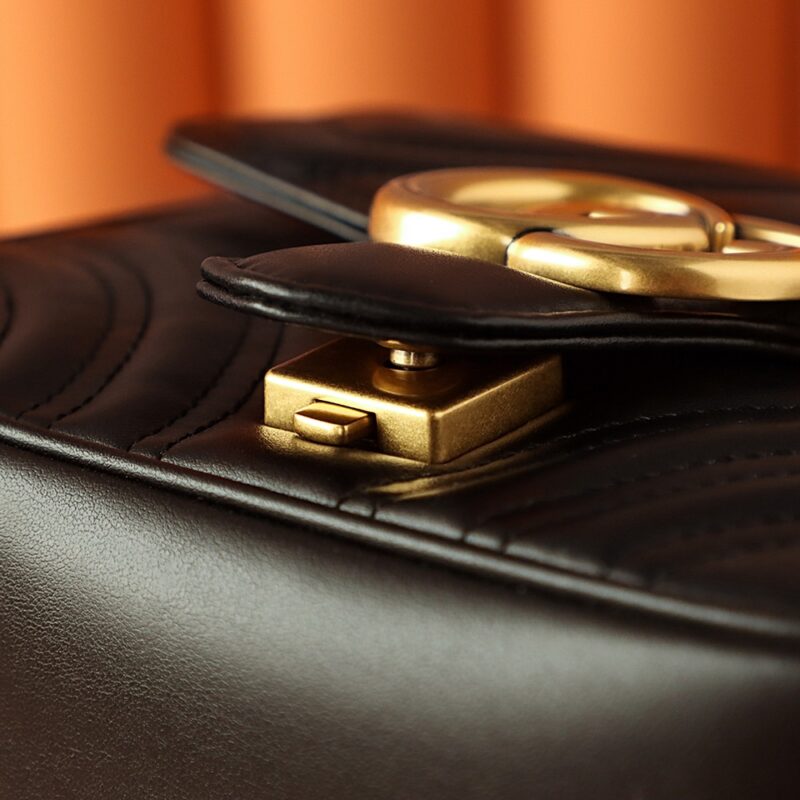 Replica Gucci GG Marmont Square Black 13 Replica Gucci GG Marmont Square Black - realistic designer-inspired fake bag