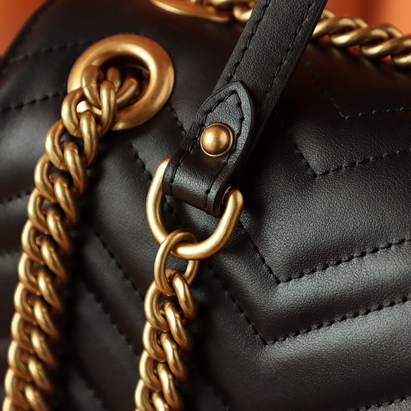 Replica Gucci GG Marmont Square Black 8 Replica Gucci GG Marmont Square Black - high-quality designer bag clone