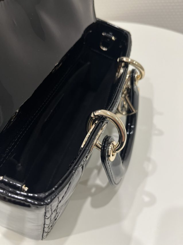 Replica Dior Lady D-Joy Bag Patent Black 2 Replica Dior Lady D-Joy Bag Patent Black - premium-grade designer purse dupe