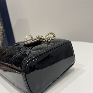 Replica Dior Lady D-Joy Bag Patent Black 3 Replica Dior Lady D-Joy Bag Patent Black - authentic-look luxury purse replica