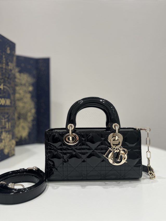 Replica Dior Lady D-Joy Bag Patent Black 1 Replica Dior Lady D-Joy Bag Patent Black - premium 1:1 fake handbag model