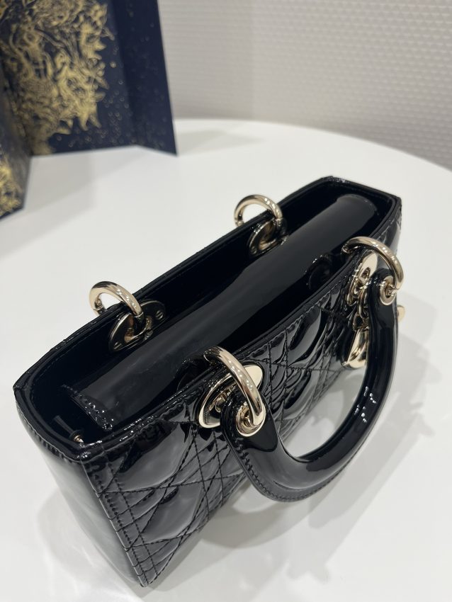 Replica Dior Lady D-Joy Bag Patent Black 9 Replica Dior Lady D-Joy Bag Patent Black - top-tier luxury replica shoulder bag