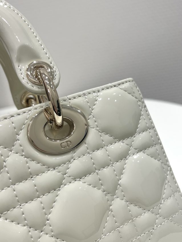 Replica Dior Lady D-Joy Bag White Patent 3 Replica Dior Lady D-Joy Bag White Patent - near-authentic luxury replica handbag