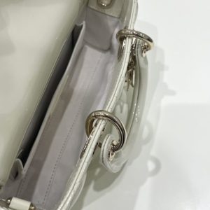 Replica Dior Lady D-Joy Bag White Patent 6 Replica Dior Lady D-Joy Bag White Patent - near-authentic luxury replica handbag